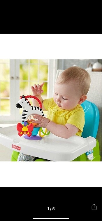 Fisher price sevimli zebra mama sandalyesi oyuncağı
