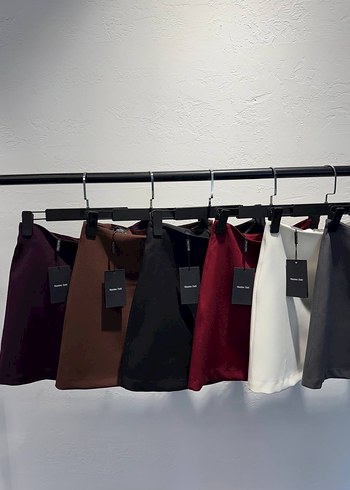 m Beden Bordo ve Gri Midi Mini Etekler
