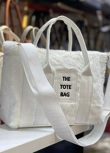 Tote bag peluş çanta Renge renk uzun askılı ayarlanabilir İç 