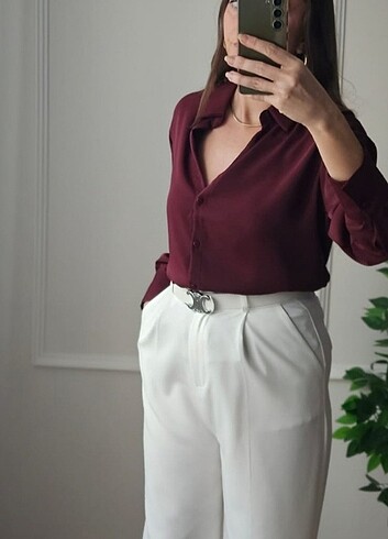 Miu Miu Massi Bordo Gömlek