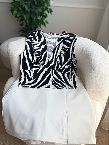 Miss Poem Zebra Desen Bluz