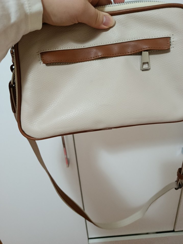 Bej Minimalist Deri Kadın Çanta - Görsel 2