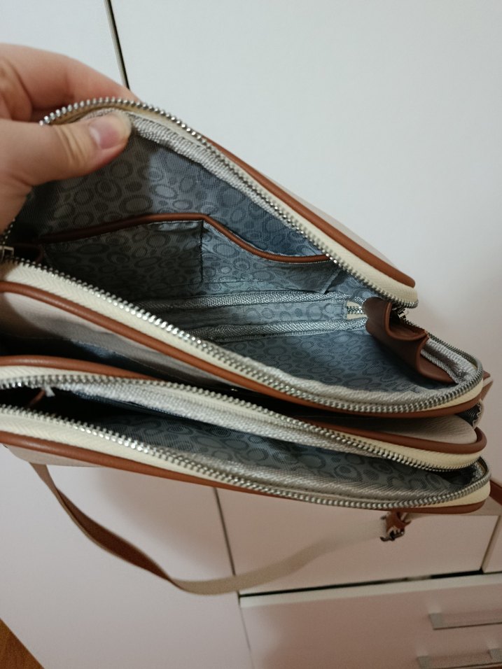 Bej Minimalist Deri Kadın Çanta - Görsel 3