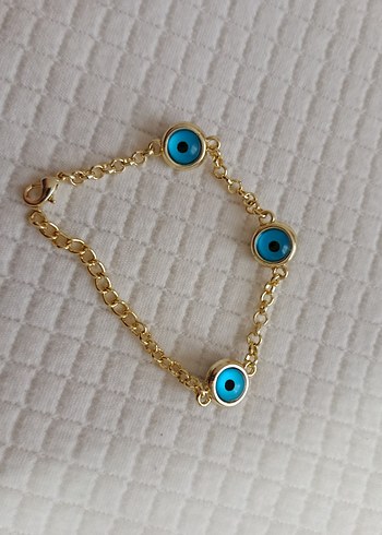 Zincir Detaylı Renkli Nazar Boncuğu Bileklik - Görsel 3