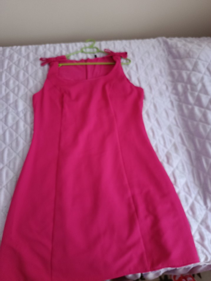 Pembe Midi Kadın Elbise - Görsel 4