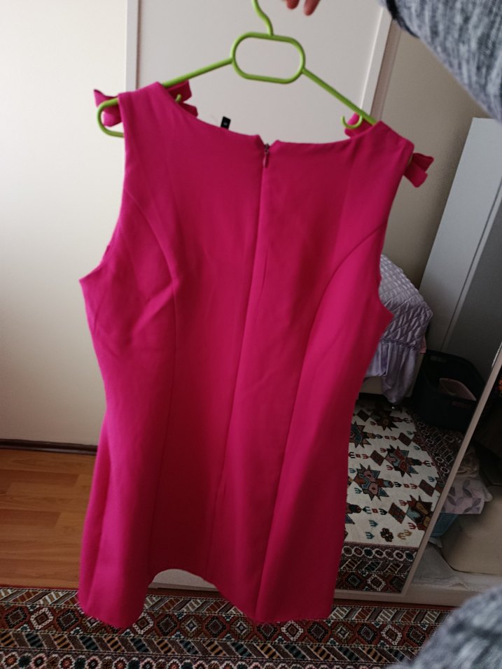 Pembe Midi Kadın Elbise - Görsel 5