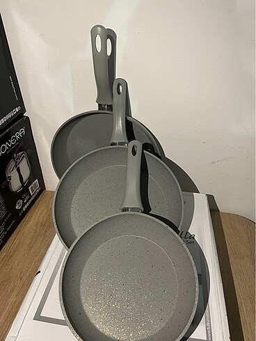 Tefal 3'lü tava seti granit