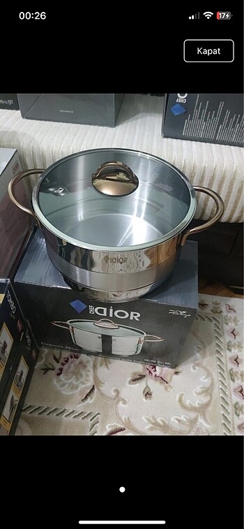 Chef Dior marka 28 cm 10 lt çelik tencere 