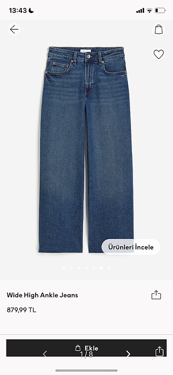 H&M Jean Sıfır Etiketli