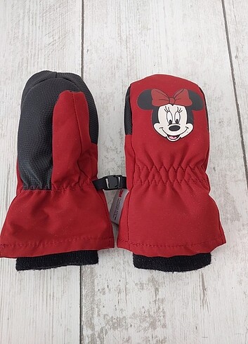 H&M bordo minnie mouse kar eldiveni