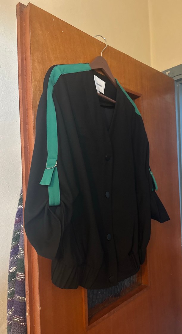 Düğmeli Siyah  Kadın Ceket - Görsel 4