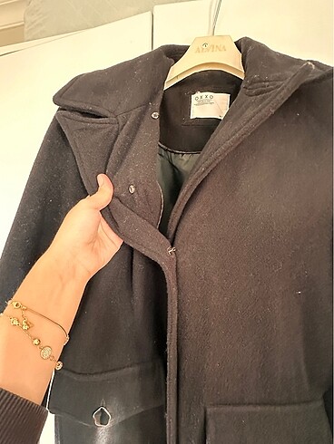 Kaşmir karışımlı yün kaban oxxo - Görsel 7