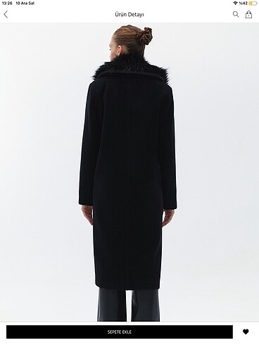 Kaşmir karışımlı yün kaban oxxo - Görsel 16