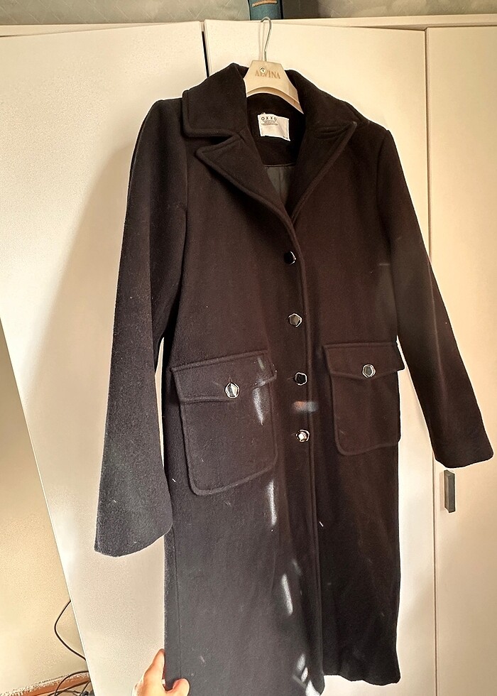 Kaşmir karışımlı yün kaban oxxo - Görsel 5