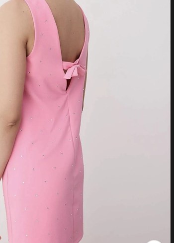 Pembe Straplez Mini Elbise - Görsel 2