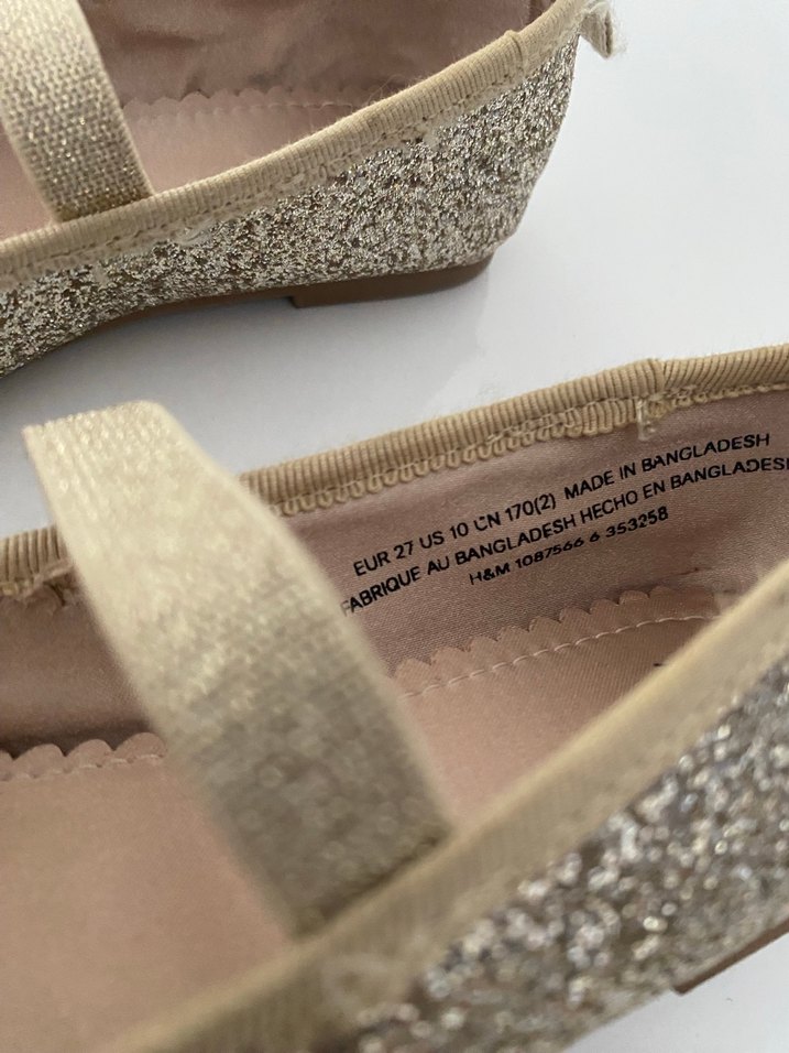 Kız Çocuk Parlak gold Babet Ayakkabı - Görsel 2