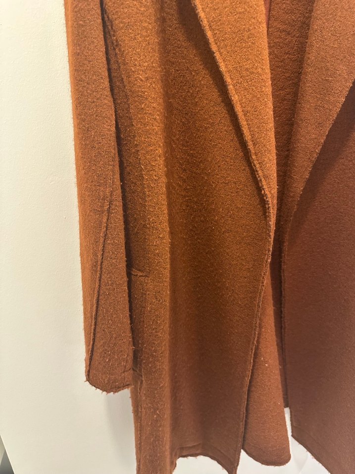 Mango Kiremit Rengi Uzun Kadın Kaban - Görsel 3