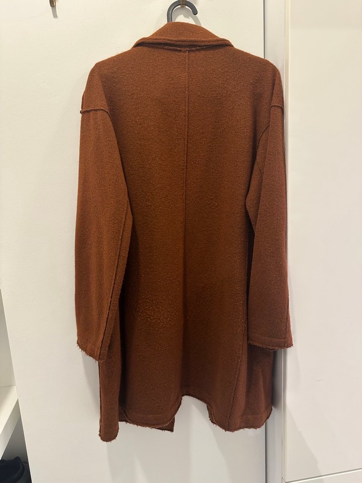 Mango Kiremit Rengi Uzun Kadın Kaban - Görsel 4