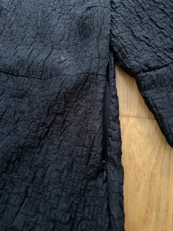 Zara Siyah Mini Elbise, Uzun Kollu, Fırfırlı - Görsel 4