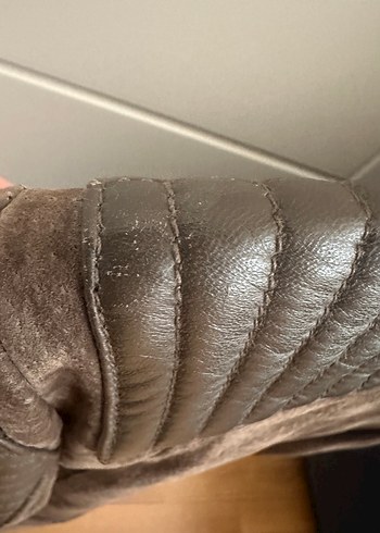 Mango Kadın Kahverengi / Süet Biker Ceket - Görsel 4