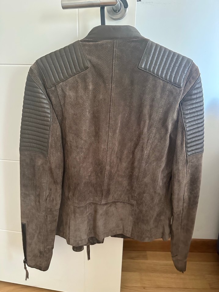 Mango Kadın Kahverengi / Süet Biker Ceket - Görsel 2