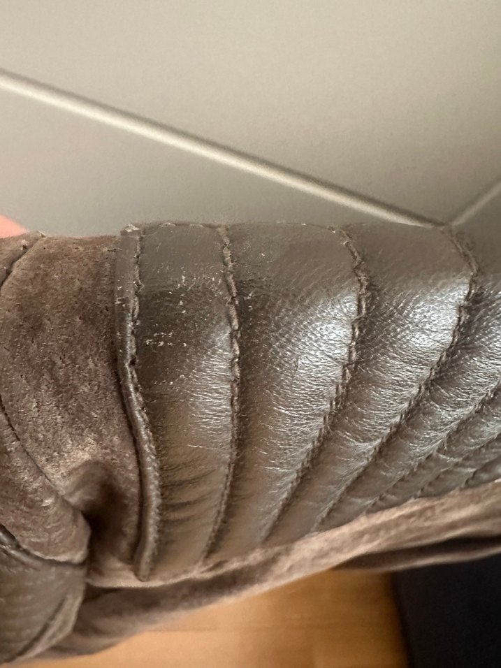 Mango Kadın Kahverengi / Süet Biker Ceket - Görsel 4