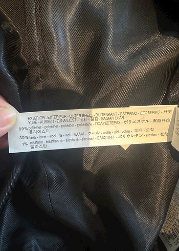 xs Beden Zara Siyah Düğmeli Midi Kadın Klasik Ceket