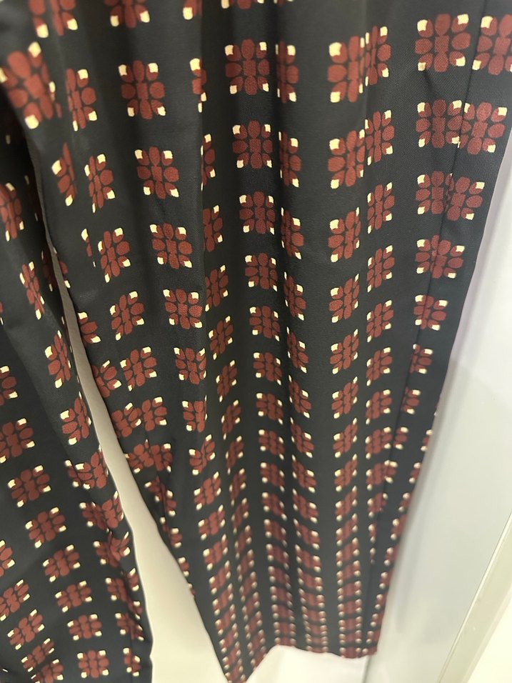 Zara Kadın Çok Renkli Bol Kesim Kumaş Pantolon - Görsel 3