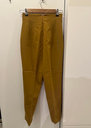 Zara Hardal Rengi Kadın Kumaş Pantolon - Görsel 2