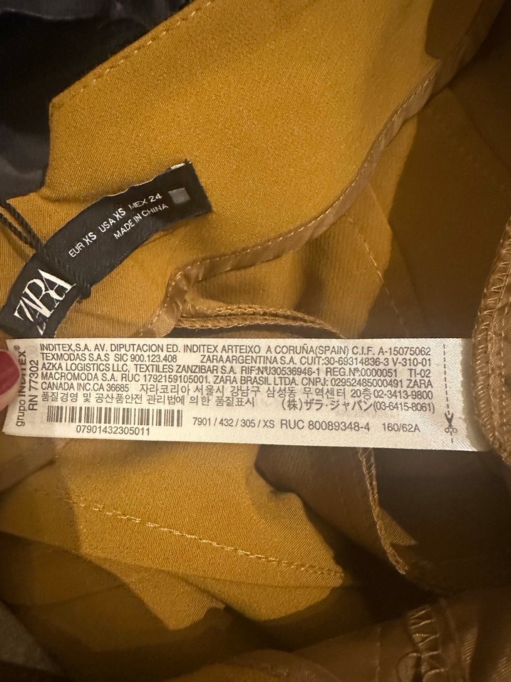 Zara Hardal Rengi Kadın Kumaş Pantolon - Görsel 4