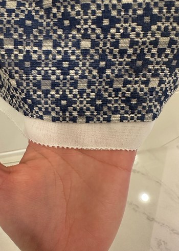 Yargıcı Mavi Kısa Kollu Midi Elbise - Görsel 5