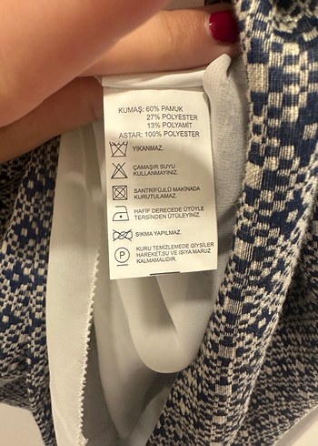 Yargıcı Mavi Kısa Kollu Midi Elbise - Görsel 8