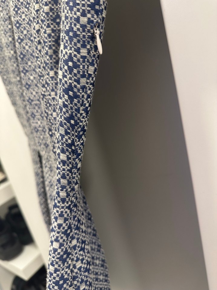 Yargıcı Mavi Kısa Kollu Midi Elbise - Görsel 4