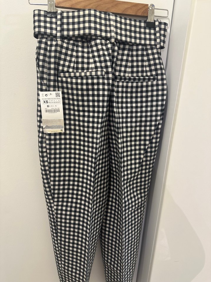 Zara Kemerli Kumaş Pantolon - Görsel 4