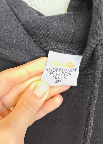 3xl Beden siyah Renk Kapüşonlu büyük beden sweat