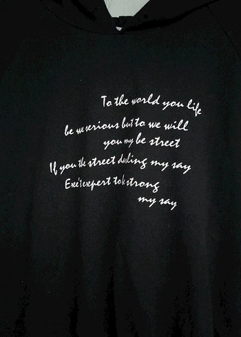 Diğer Siyah Baskılı Uzun Kollu Kadın Sweatshirt