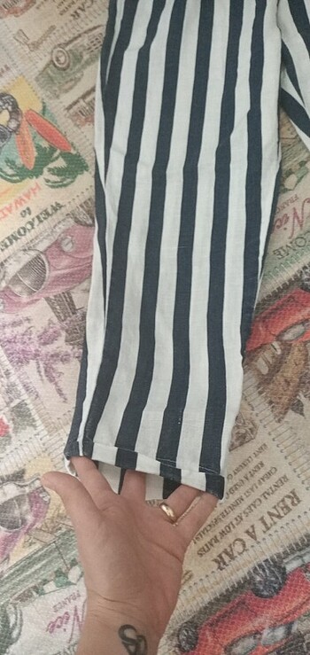 Addax Çubuklu yazlık pantolon