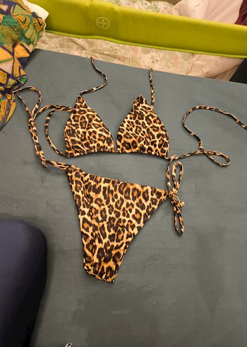 xs Beden Leoparlı bikini.Yeni