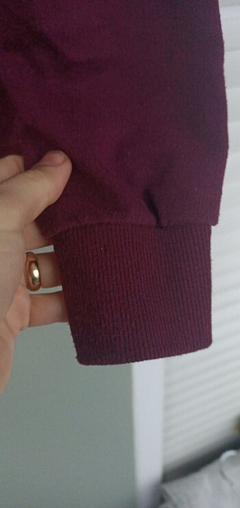 s Beden bordo Renk Kapşonlu sweat
