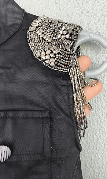 Beden Omuzları Taşlı blazer ceket/yelek