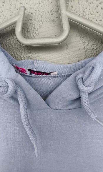 l Beden mavi Renk Kapşonlu sweat