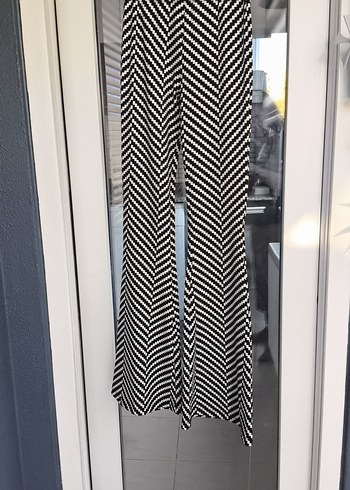 Zebra Desenli Kadın ispanyol paça pantolon