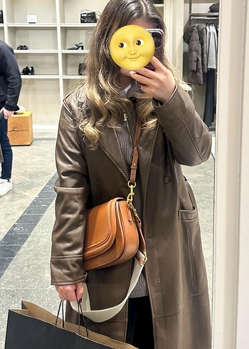 Deri Kahverengi Bohem Kadın Çanta - Görsel 3