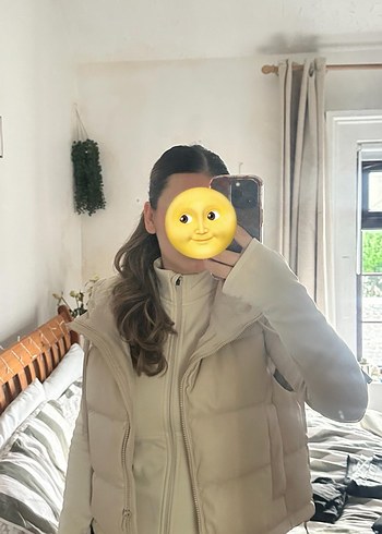 Bej  Yelek, Kapüşonlu, Fermuarlı - Görsel 2