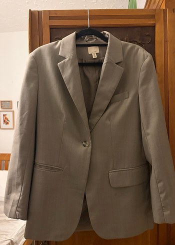 Düğmeli Bej Kadın Blazer Ceket - Görsel 2