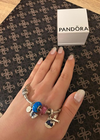 Pandora 5 charmlı orjinal Bileklik - Görsel 2