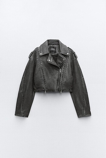 Zara Distressed Suni Biker Ceket