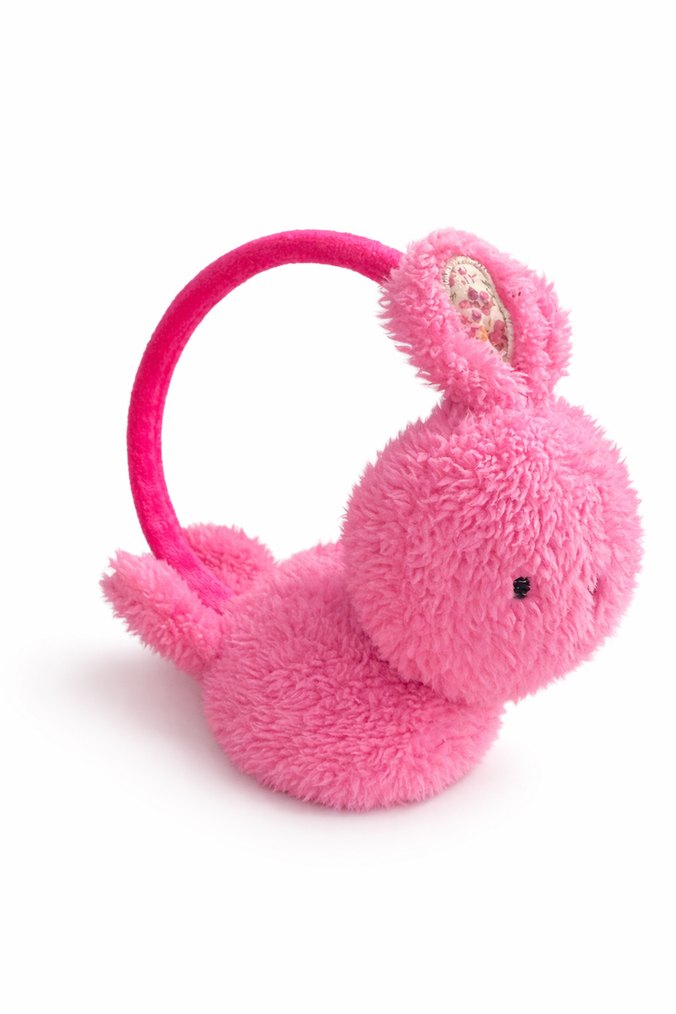 Pembe Nakışlı Elastik Tavşan Kulaklık - Görsel 3