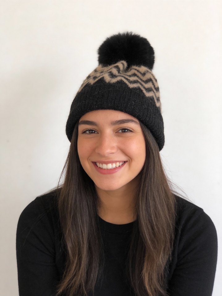 Kahverengi Örgü Bere - Görsel 2