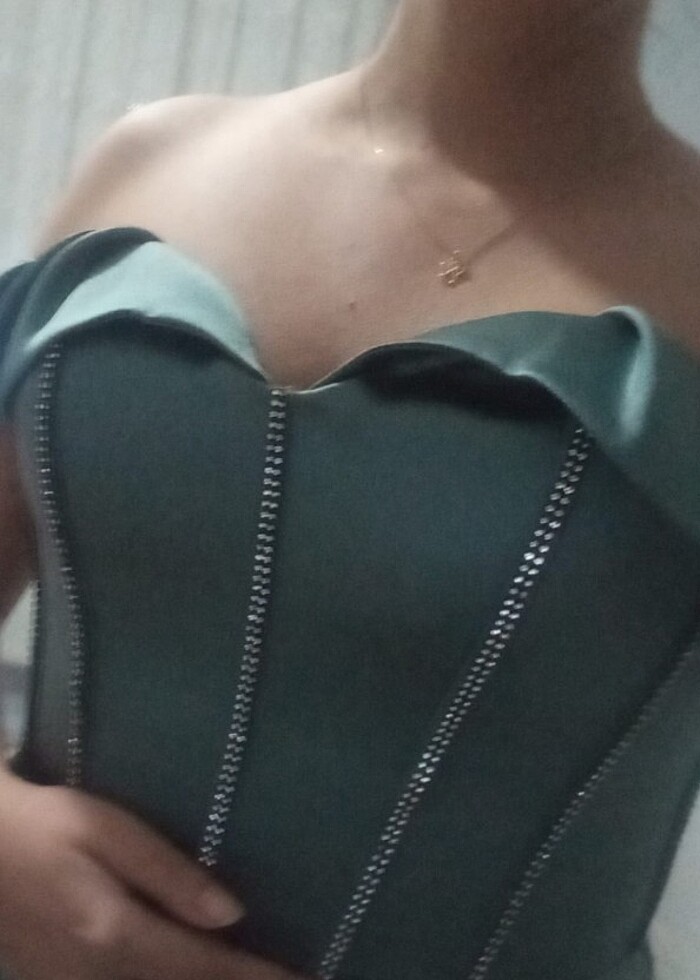 Mıntıka Yeşili Abiye Elbise - Görsel 3